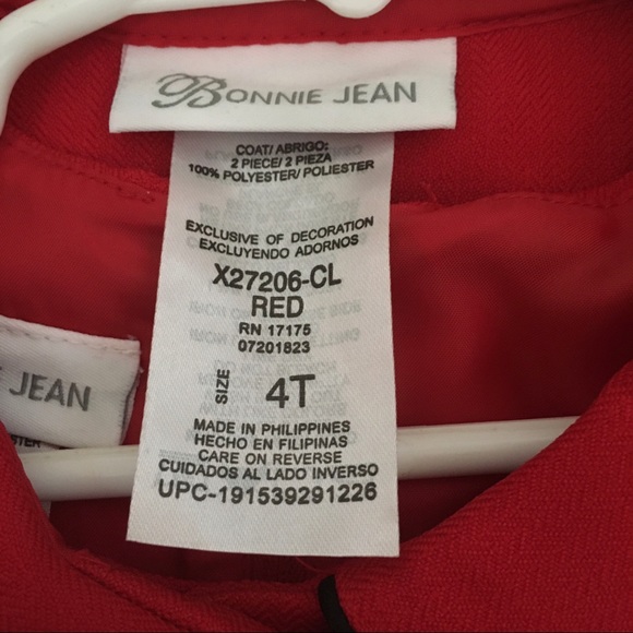 4T red and black dress and jacket. Like new - Picture 3 of 7